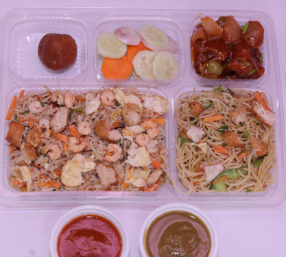 Egg Chicken Fried Rice Egg Noodles Chilli Chicken (2 Pc S) Gulab Jamun (1 Pc) Salad