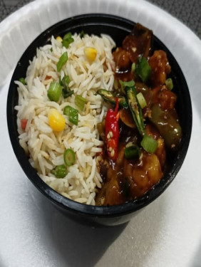 Manchurian Babycorn With Noodle/Rice Bowl