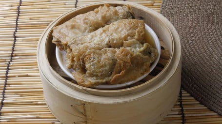 410. Háo Huáng Xiān Zhú Juǎn/Veggie Pork Yuba Wraps In Oyster Sauce