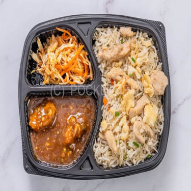 Egg Chicken Fried Rice And Manchurian Chicken