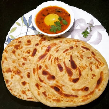 Egg Curry Parantha Combo