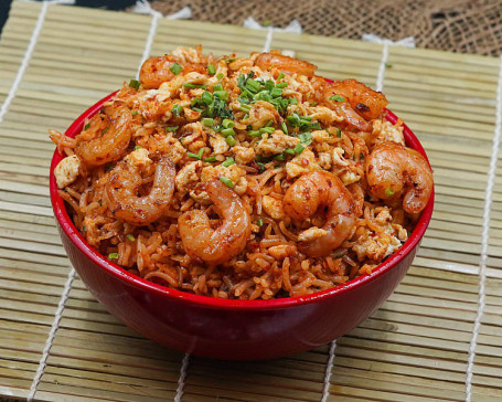 Prawns Chilli Garlic Fried Rice [Serves 2]