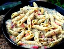 White Penne Pasta+ Burger Buzz