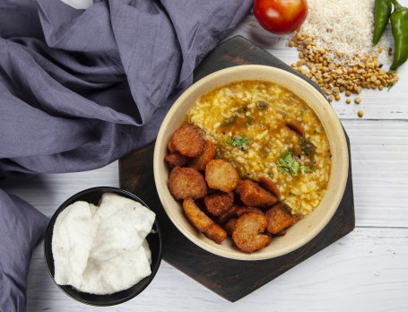 Sambhar Sadham Seppankizhangu Fries Combo Bowl