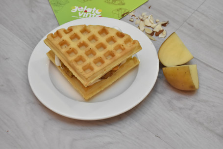 Waffle With Aloo Tikki