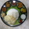 Limited Meals with Rice(Sweet, poriyal, kootu, sambar , vathakuzhambu, rasam, rice, appalam, pickle, more.