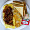 Cheese Omelettes With Hashbrown Toast