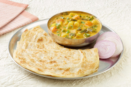 Kaikari Kurma Malabar Parotta