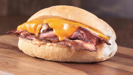 Bacon Cheddar Buck Tri Tip Sandwich