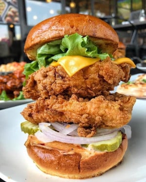 Fried Chicken Two Layer Burger