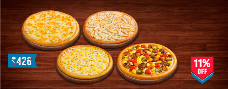 Refeição Para 4 Pessoas: Veg Pizza Mania Loaded