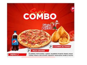 Super Combo- 2 Pizzas G 3 Coxinhas De Frango 1 Refri 1L