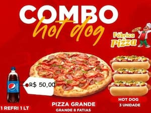 Combo Hot Dog 1 Pizza G 3 Hot Dogs 1 Refri 1L
