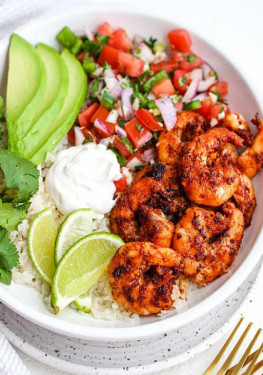 Garlic Prawn Burrito Bowl