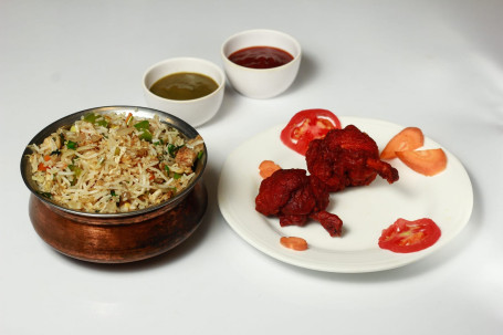 Chicken Fried Rice And Chicken 65 (6Pcs)