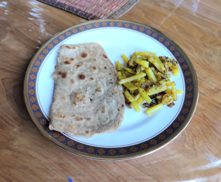 Plain Paratha 2 With Aloo Bhujia Sabzi