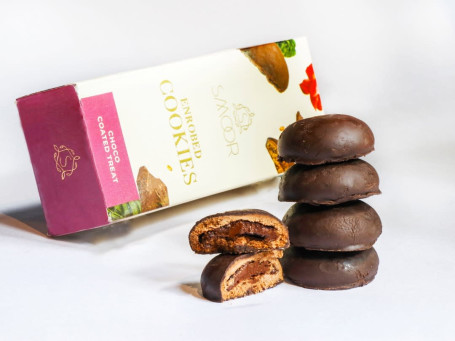 Enrobed Cookies Choco Coated Treat 100Gm