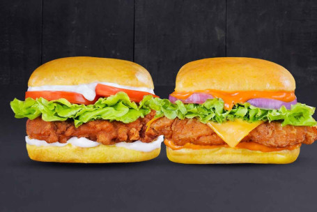 1 Homestyle Chicken Burger 1 Smoky Chipotle Chicken Burger