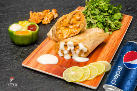 Istah's Chicken Shawarma In Rumali Choice Of Pepsi Beverage