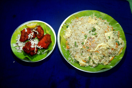 Egg Fried Rice, Chicken 65 (4 Pcs)