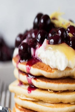 Lemon Cream Cheese And Blueberry Pancakes (2 Pieces)