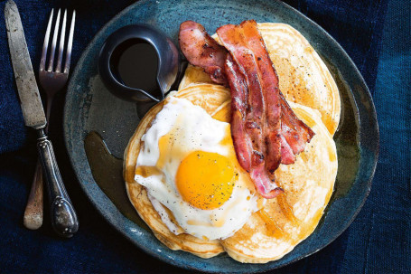 Eggs, Bacon And Pancakes