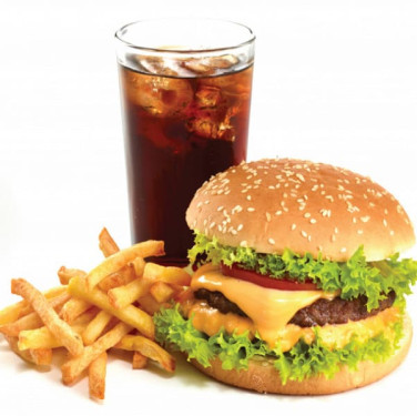 Grilled Chicken Burger Chicken Fries Ice Lemon Tea [250 Ml]