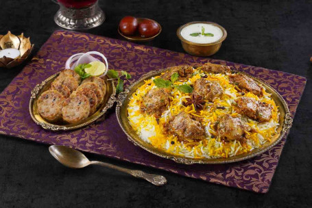 Combo De Comemoração Em Grupo Com Kebabs Lazeez Bhuna Murgh Biryani Murgh Koobideh