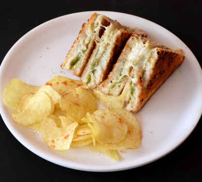 Cheese Chutney Grill Sandwich With Butter