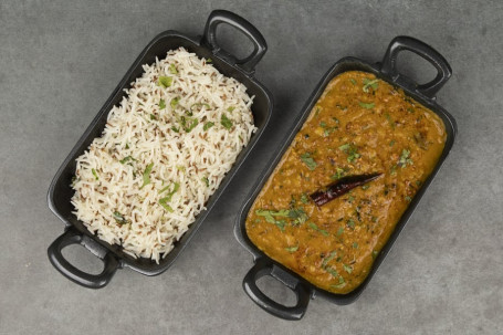 Dal Double Tadka Jeera Rice (Serves 1)