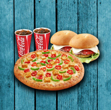 1 Cheese Burst Pizza [Medium 10 2 Classic Burgers 2 Coke [250 Ml