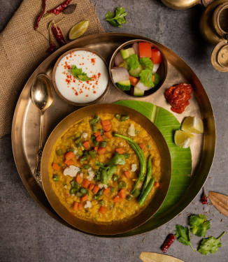 Legumes Masala Khichdi Thali