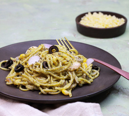 Spaghetti In Avocado Pesto Sauce