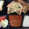 Cheese Chillies Garlic Paratha Platter