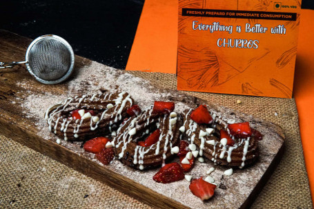 Caramel Strawberry Glazed Churro [60% Off At Checkout