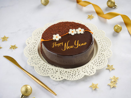 Happy New Year Chocolate Truffle Cake