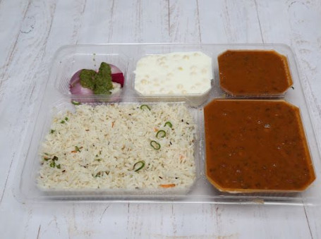 Dal Rice Served With Raita