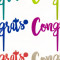 Congrats Cake Topper And Candle Holder (Nonedible)
