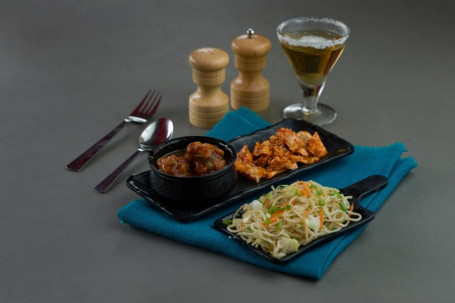 Chicken Manchurian Hakka Noodles Meal