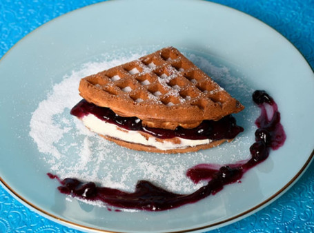 Blueberry Cream Cheese Classic Base Waffle Sandwich