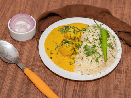 Kadhi Chawal Plate