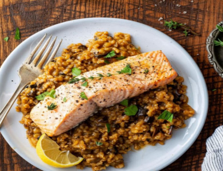 Brown Rice,Grilled Fish Sauteed Veggies (Italian Gravy)