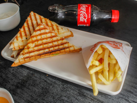 Veg Grilled Sandwich+Fries+Coke