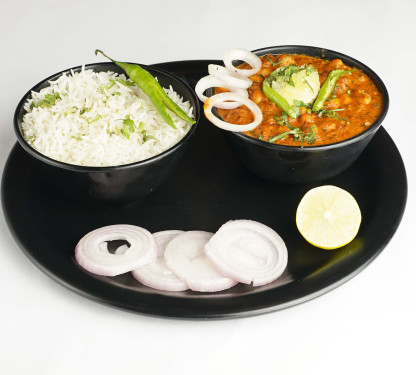 White Chana With Rice Combo