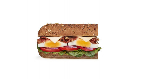 Bacon Para Churrasco E Ovo Subway Café Da Manhã Seis Polegadas