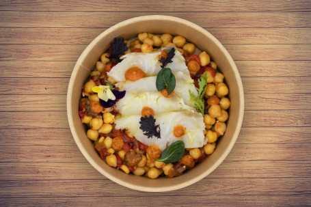 Ensalada De Bacalao Confitado Y Garbanzos