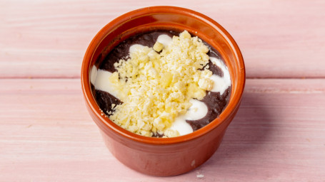 Frijoles with Crumbled Cheese