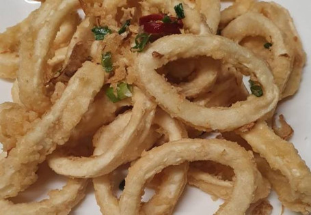 Salted And Spiced Calamari Rings Jiāo Yán Yóu Yú Quān