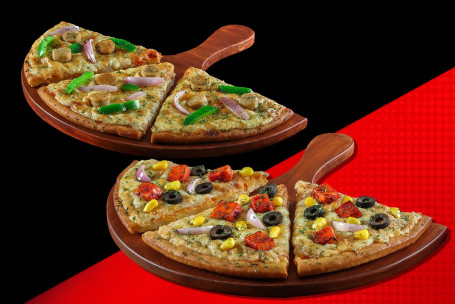 1 Veg 1 Non- Veg Semizza [2 Half Pizzas]