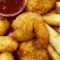 Shrimp (6 Pieces) Basket With French Fries (2 Hushpuppies)